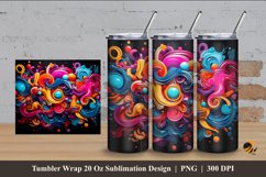 Art Colors Tumbler Wrap Sublimation Design 4 Product Image 1