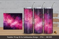 Beauty Magenta Tumbler Wrap Sublimation Design 4 Product Image 1