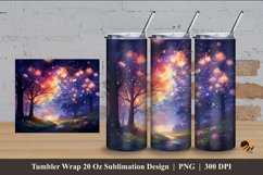 Sparkling Stars Tumbler Wrap Sublimation Design 4 Product Image 1