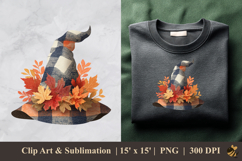 Plaid Witch Hat DTF Sublimation Clipart Design 4 Product Image 1