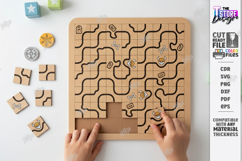 Wooden Logic Maze Puzzle SVG - Laser Cut Brain Teaser Product Image 5