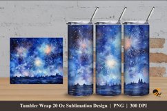 New Year Tumbler Wrap Sublimation Design 4 Product Image 1