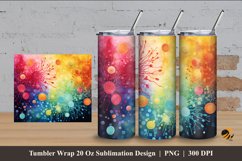 Watercolor Bacteria Tumbler Wrap Sublimation Design 4 Product Image 1