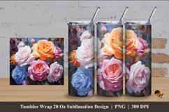 Floral Charm Tumbler Wrap Sublimation Design 4 Product Image 1