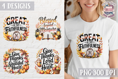 Fall Cozy Quote Bible Clipart PNG Sublimation 4 Designs Product Image 1