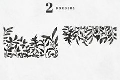 Black Watercolor Leaves Clipart Set Product Image 3