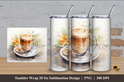 Coffee Ice Cream Tumbler Wrap Sublimation Design 4 Product Image 1