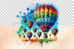 Hot Air Ballon Clipart - PNG File Product Image 4