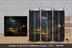 Lonely Night Tumbler Wrap Sublimation Design 4 Product Image 1