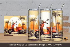 Old Motorbike Tumbler Wrap Sublimation Design 4 Product Image 1