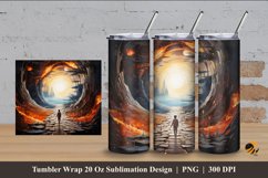 Illusion Tumbler Wrap Sublimation Design 4 Product Image 1