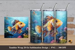 Betta Colorful Tumbler Wrap Sublimation Design 4 Product Image 1