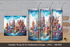 Futuristic Kingdom Tumbler Wrap Sublimation Design 4 Product Image 1