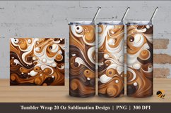 Beauty Mocca Coffee Tumbler Wrap Sublimation Design 4 Product Image 1