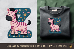 Z for Zebra DTF Sublimation Clipart Design 4 Product Image 1