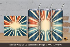Retro strip Tumbler Wrap Sublimation Design 4 Product Image 1
