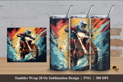 Motocross With Texture Tumbler Wrap Sublimation Design 4 Product Image 1