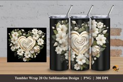 Love Flower Bouquet Tumbler Wrap Sublimation Design 4 Product Image 1