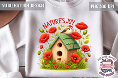 Spring Flower Poppy Sublimation Design PNG Garden Quote Product Image 1