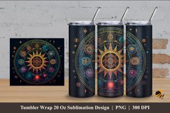 Colorful Zodiac Tumbler Wrap Sublimation Design 4 Product Image 1