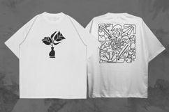 Wild Flower Soul Floral Doodles T-shirt Design Product Image 1