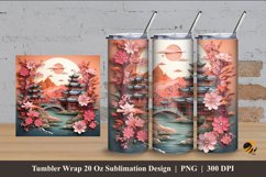 Beauty Minka House Tumbler Wrap Sublimation Design 4 Product Image 1
