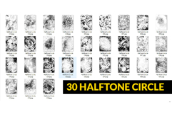 Abstract Halftone Texture Pack - 90 Vector &amp; PNG Textures Product Image 4