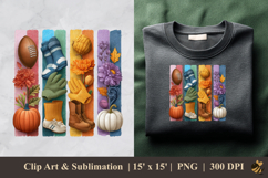 Vertical Fall Season DTF Sublimation Clipart Design 4 Product Image 1