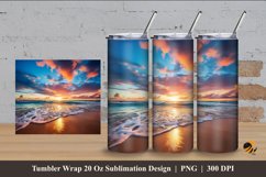 Exotic Beach Tumbler Wrap Sublimation Design 4 Product Image 1