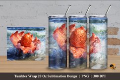 Aesthetic Flower Tumbler Wrap Sublimation Design 4 Product Image 1