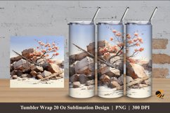 Autumn Wild Flower Tumbler Wrap Sublimation Design 4 Product Image 1