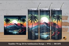 Colorful Mountain View Tumbler Wrap Sublimation Design 4 Product Image 1