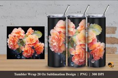Rieger Begonias Tumbler Wrap Sublimation Design 4 Product Image 1