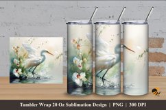 Wild Stork Tumbler Wrap Sublimation Design 4 Product Image 1