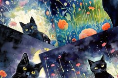 Gothic Feline in Night&#039;s Bloom Product Image 4