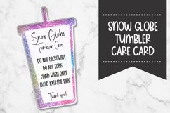Snowglobe Tumbler Care Card |Pastel Rainbow Glitter Product Image 1
