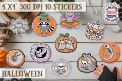Halloween sticker Kawaii PNG pastel holographic foil Product Image 1