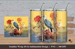 Painting Stork Tumbler Wrap Sublimation Design 4 Product Image 1
