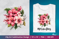 Beautiful Aglaonema Flower Clip Art Sublimation 4 Product Image 1