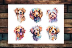 50 Watercolor Dogs | Stickers For Cricut | PNG Product Image 5