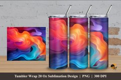 Smoke Art Tumbler Wrap Sublimation Design 4 Product Image 1