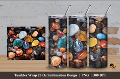 Mexican River Stone Tumbler Wrap Sublimation Design 4 Product Image 1