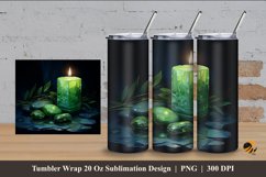 Crystal Candle Tumbler Wrap Sublimation Design 4 Product Image 1