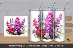 Flower Wealth Tumbler Wrap Sublimation Design 4 Product Image 1