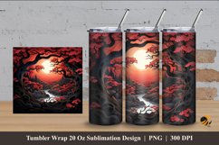 3D Maple Tree Tunnel Tumbler Wrap Sublimation Design 4 Product Image 1