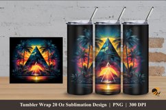 Fantasy Pyramid Tumbler Wrap Sublimation Design 4 Product Image 1