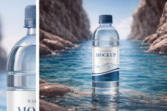 Clear Plastic Water Bottle Mockup Set Product Image 4