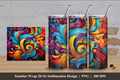 Batik Art Tumbler Wrap Sublimation Design 4 Product Image 1