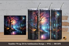 Sparkling Night Tumbler Wrap Sublimation Design 4 Product Image 1