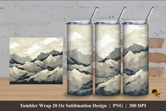Rock and Peak Tumbler Wrap Sublimation Design 4 Product Image 1